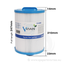 Vian R-6080 Hot Tub Filter (PWW50)