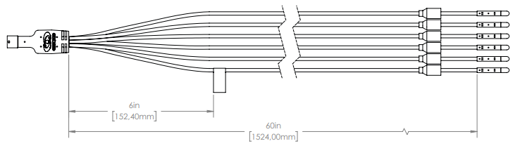 Gecko in.lu.me Spyder cable 6 LEDs (152.4cm)