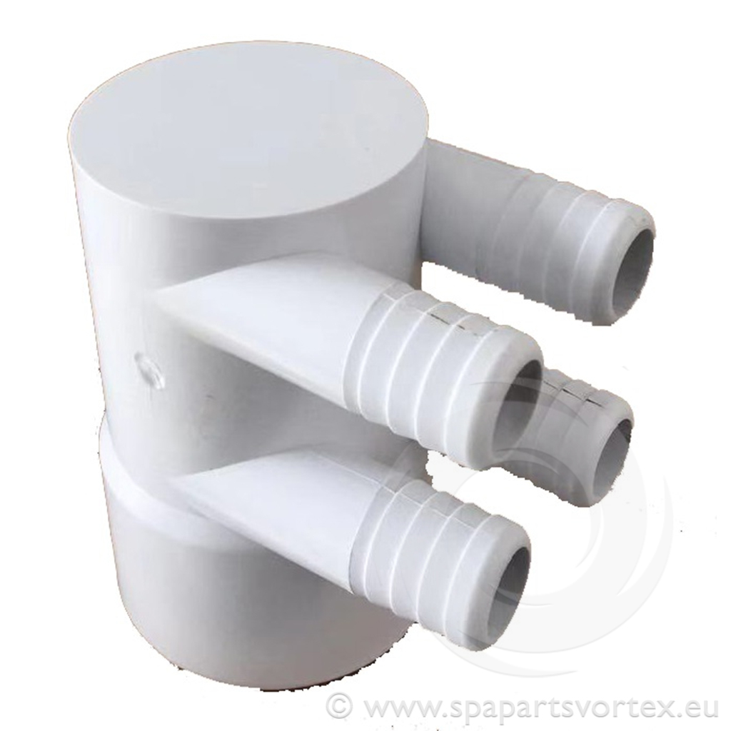 Las Water Water Manifold Cap 2"S x 3/4" RB (4 Barb)