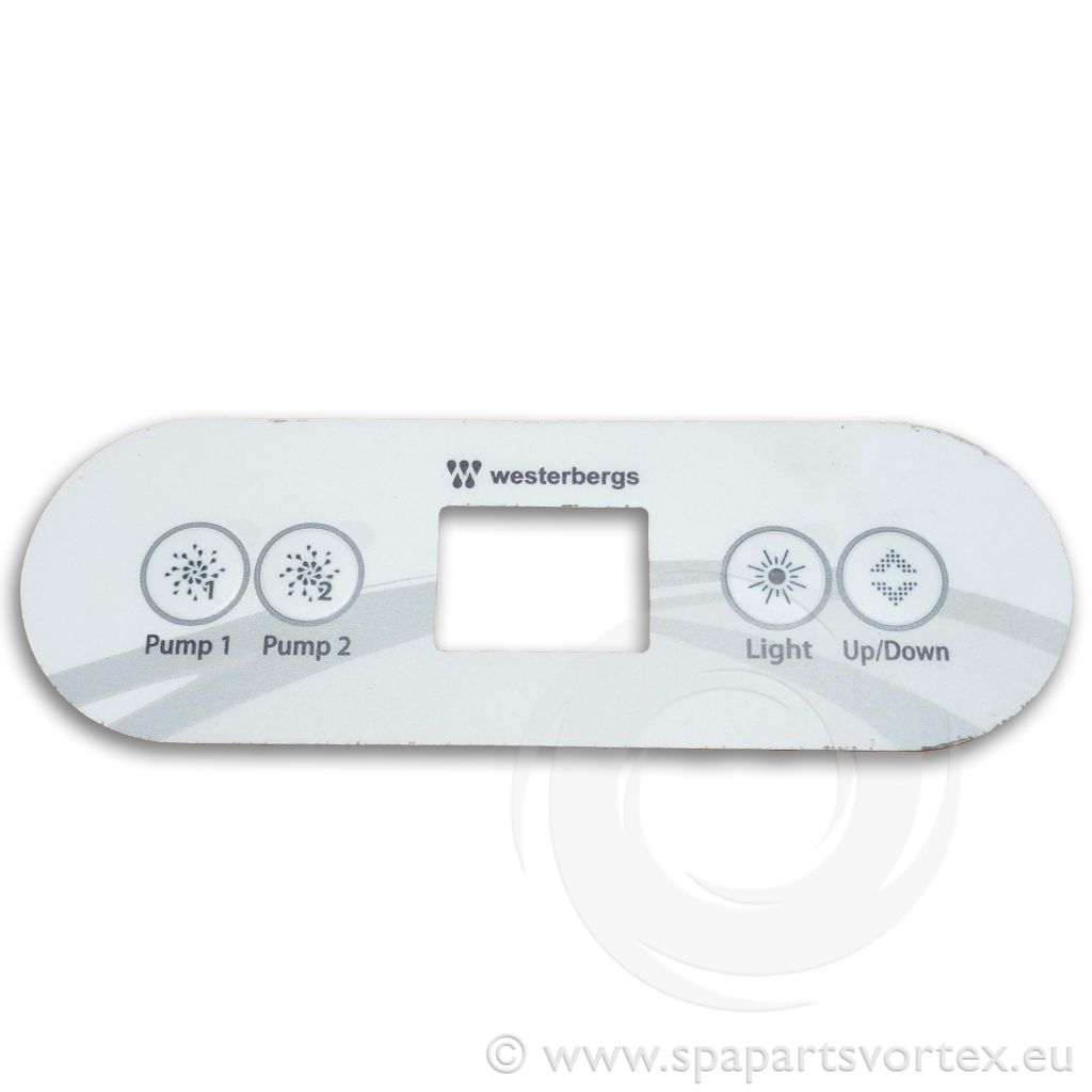 Wellis Control panel sticker IN.K300 2 pump (Wellis logo) (ACM0884)