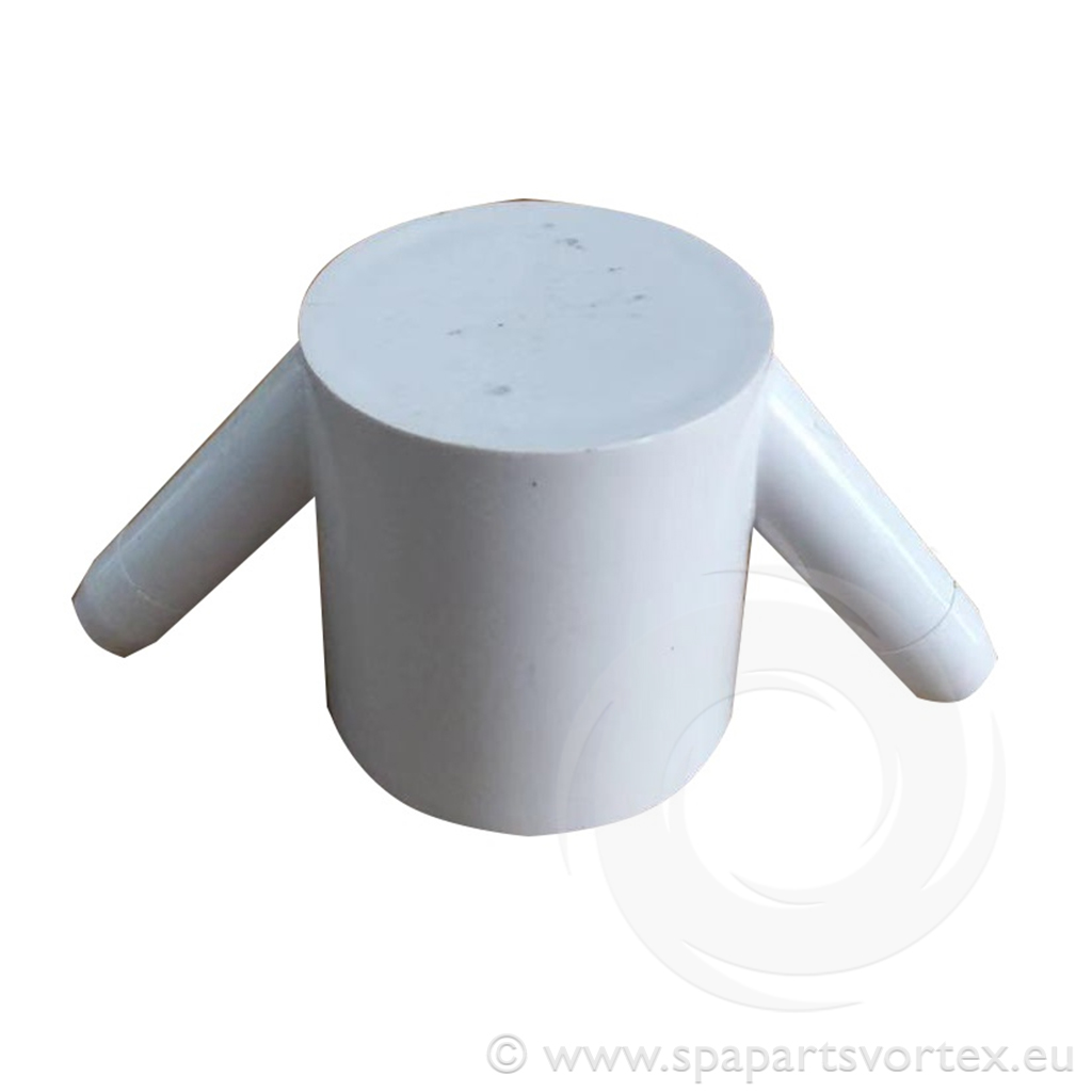 Air Manifold End 1" S x 3/8" SB (2 Barb)