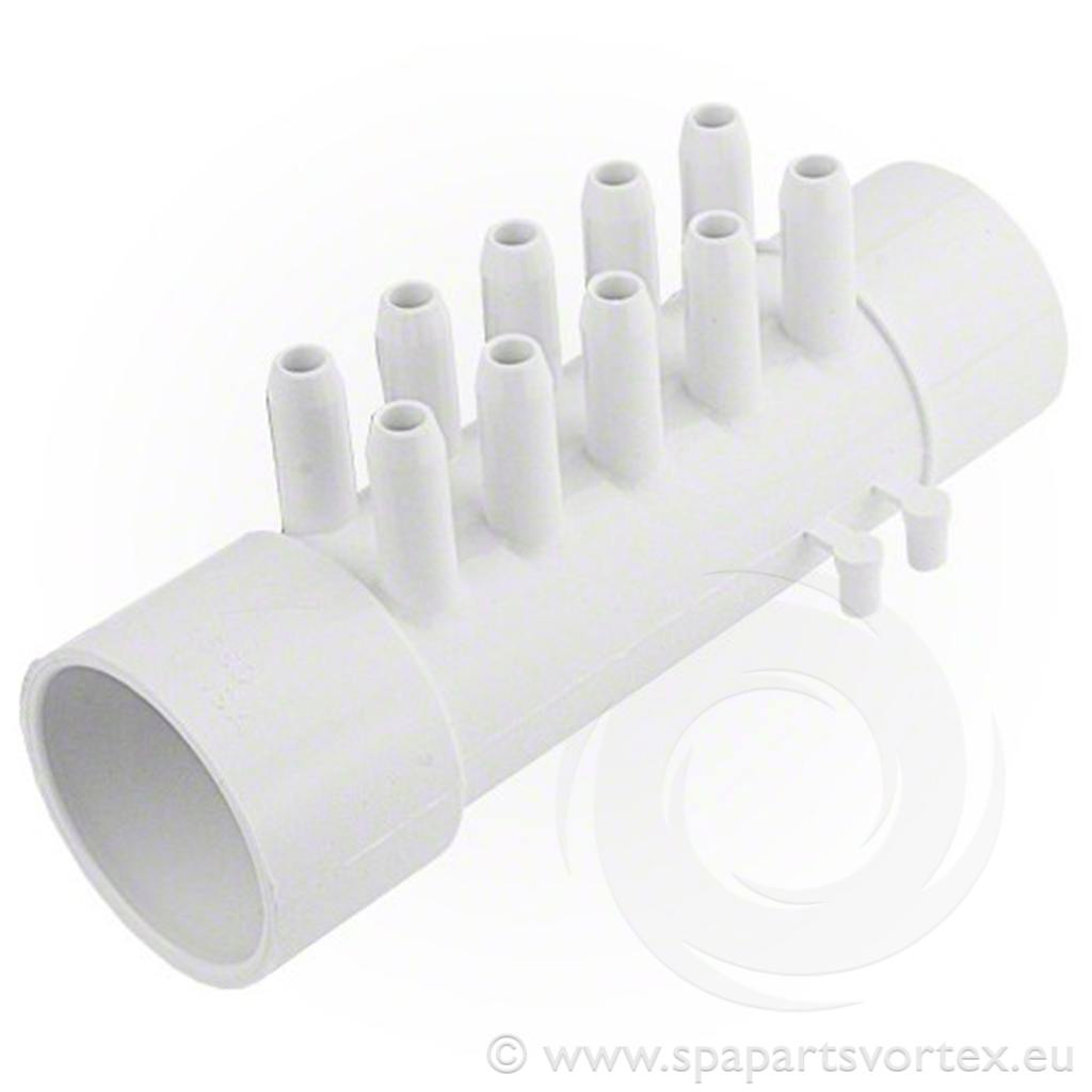 Air Manifold 1.5" S x 1.5" Spg x 3/8" SB (10 Barb)
