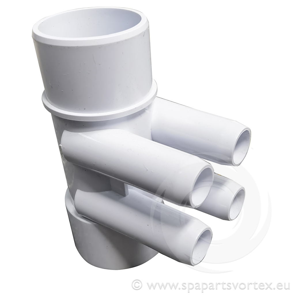 Water Manifold 1.5" S x 1.5" Spg x 3/4" SB (4 Barb)