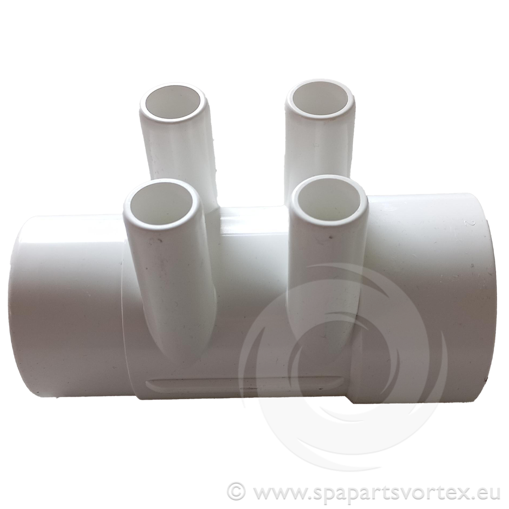 Earth Spas Water Manifold 2"S x 2" Spg x 3/4" (4 Barb)