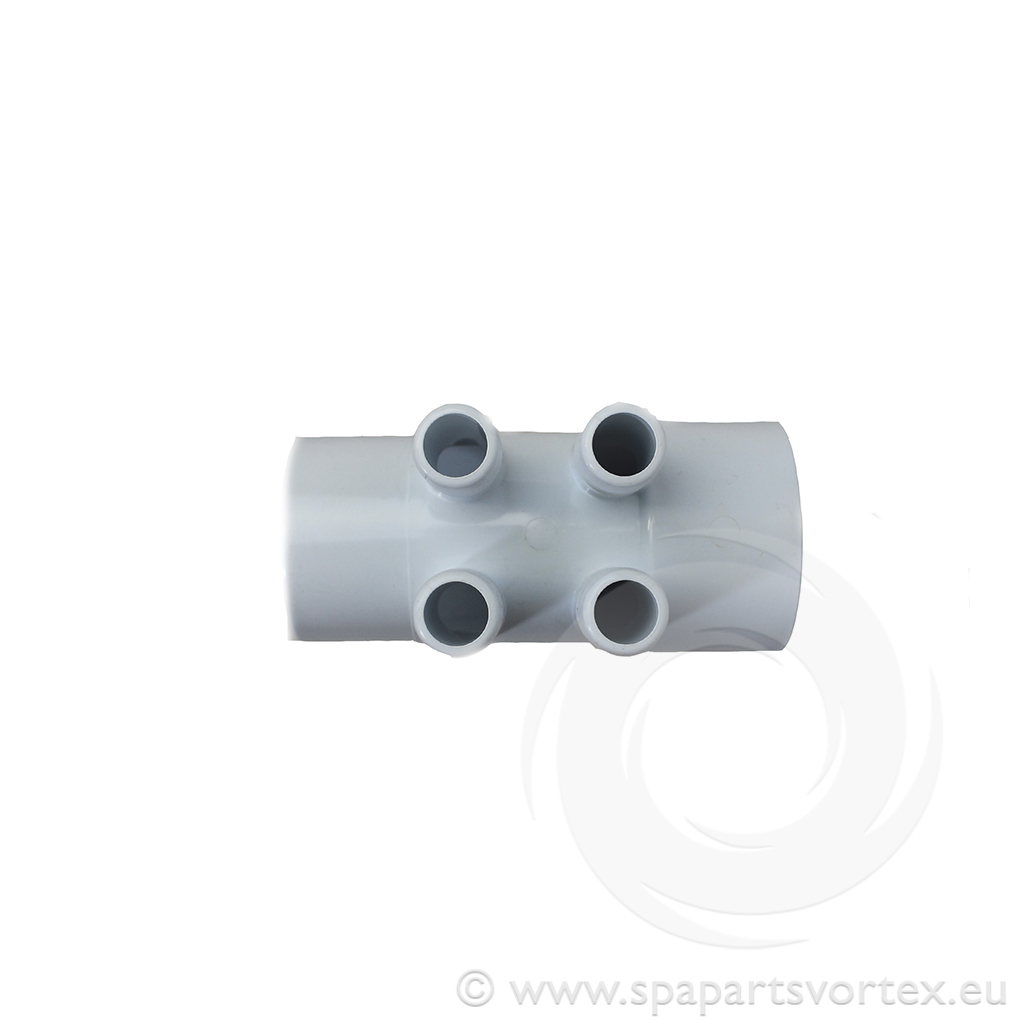 Earth Spas Water Manifold 2"S x 2" Spg x 3/4" (4 Barb)