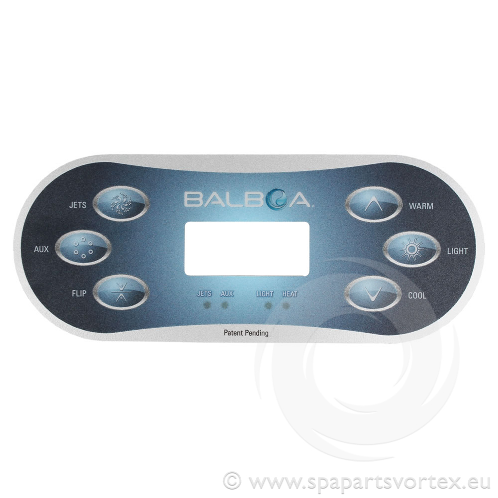 Balboa TP600 Overlay  6 Button (1 Pump With Aux)