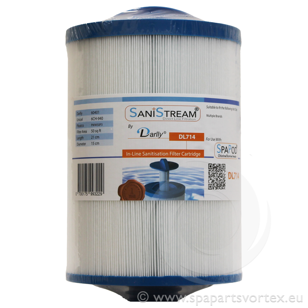 [FR-PWW50-1] Filtre de spa Darlly Sanistream DL714