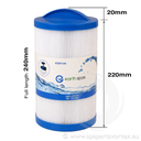 Earth Spas Sanistream Filter Long (240mm) - Box of 9