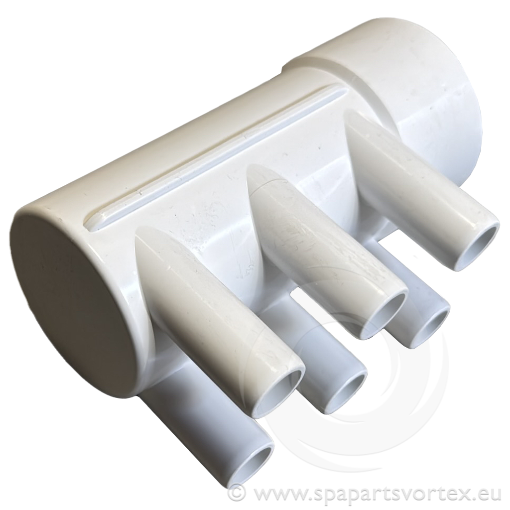 Nourrice 2" F/Fermée avec 6 sorties biseautées 3/4"