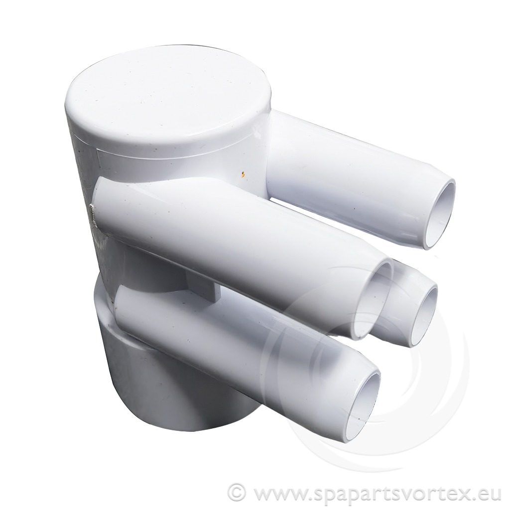 Water Manifold With End Cap 2" - 3/4" SB 4 Port