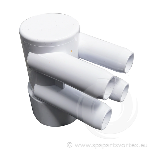 [PL-10255] Water Manifold With End Cap 2" - 3/4" SB 4 Port