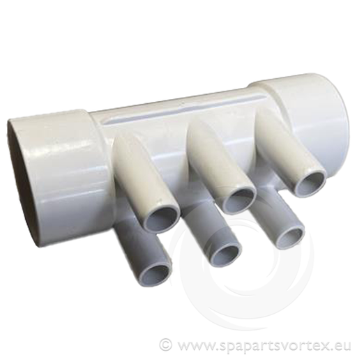 [PL-10251] Water Manifold 2" (S/S) x 3/4" SB (6 barb)
